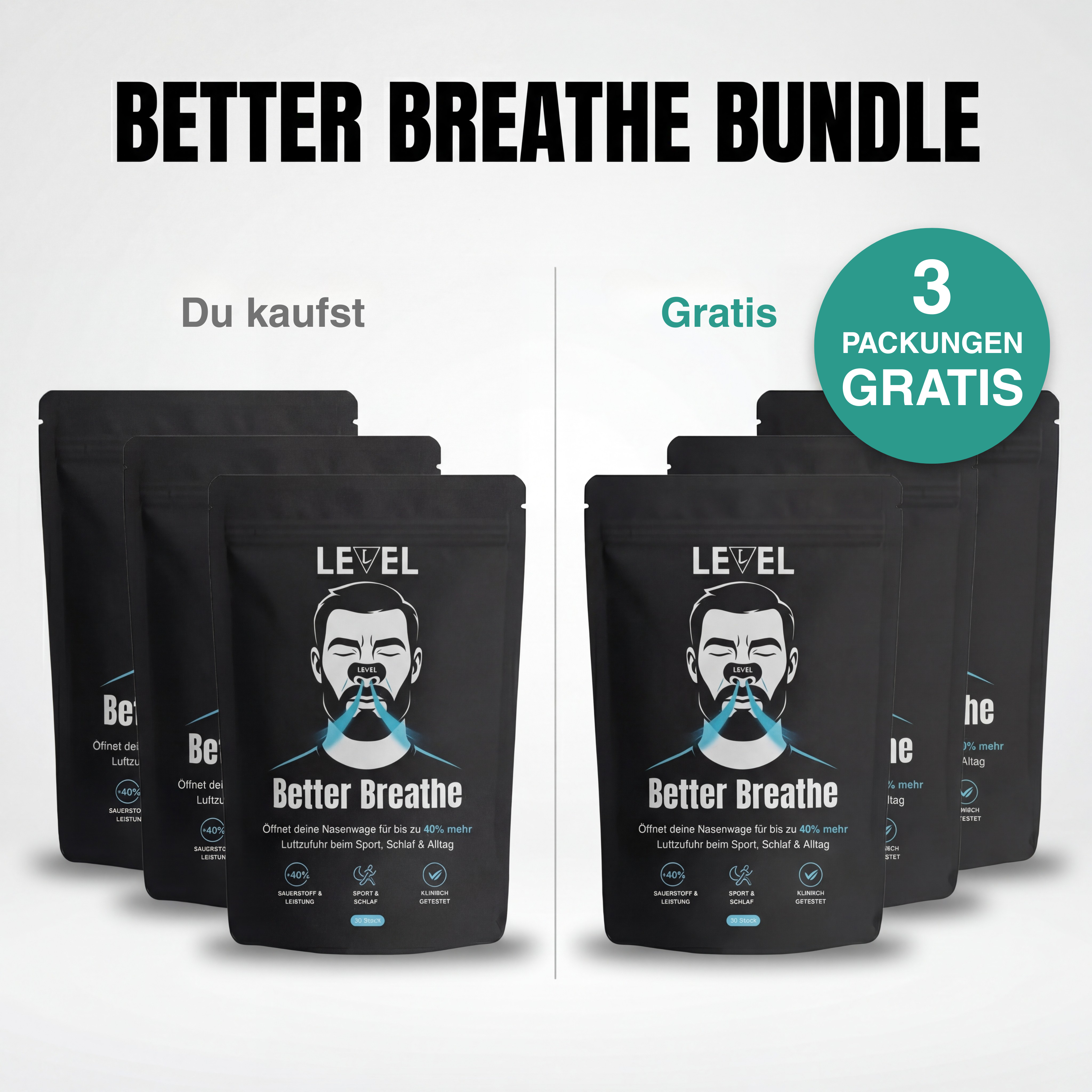 Better Breathe Nasenstrips mit 3D-Lift-Effekt