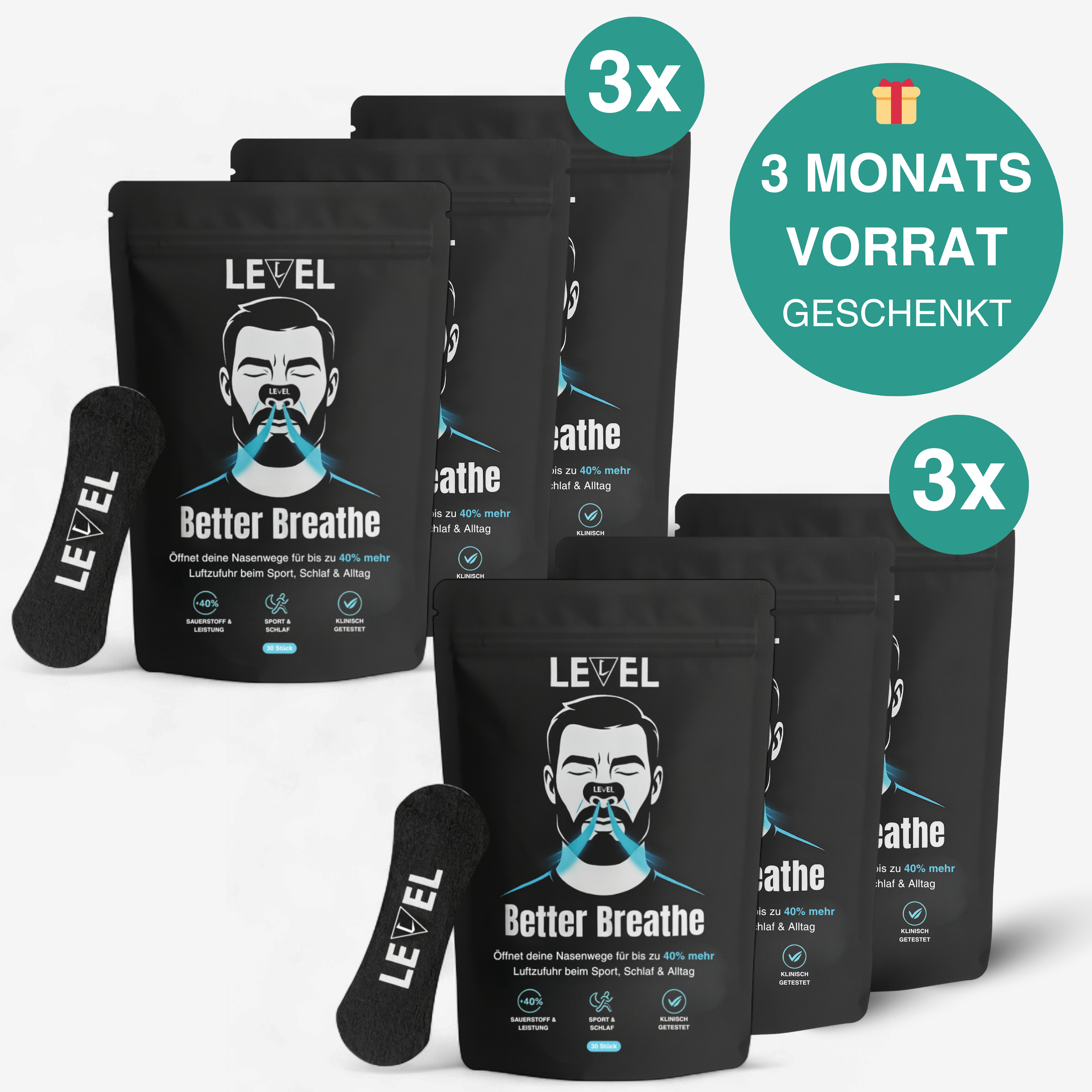 Better Breathe Nasenstrips mit 3D-Lift-Effekt