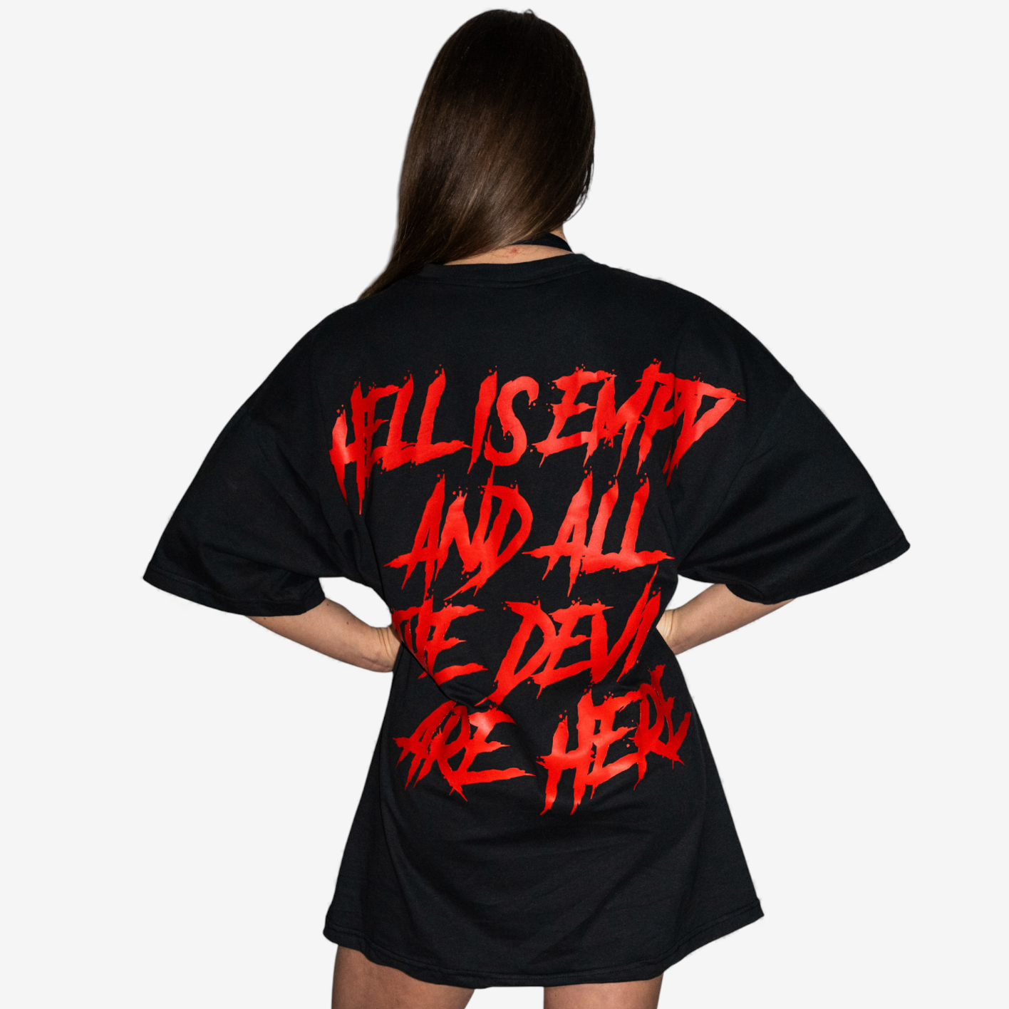 Limited Oversized Shirt "HELL IS EMPTY"