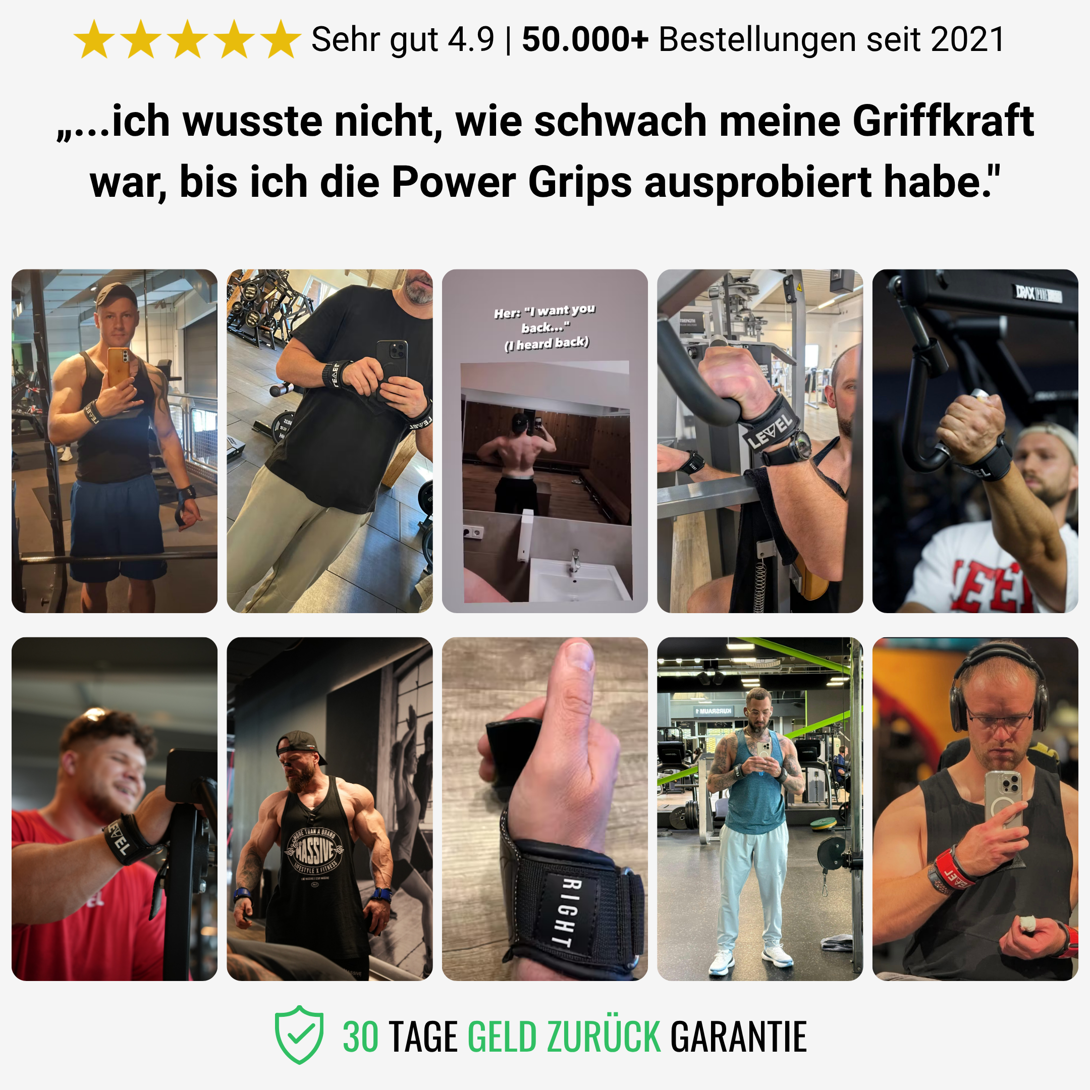 Power Grips mit Flex-Grip-Matrix