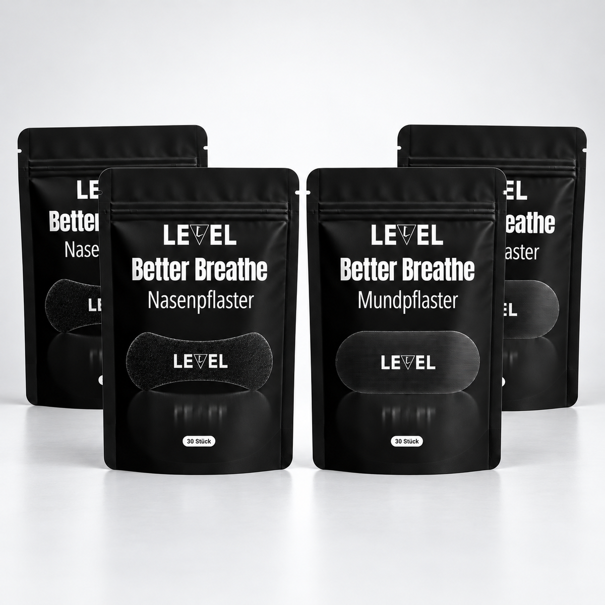 Better Breathe Set 60 Nächte: 2× Nasenpflaster + 2× Mundpflaster