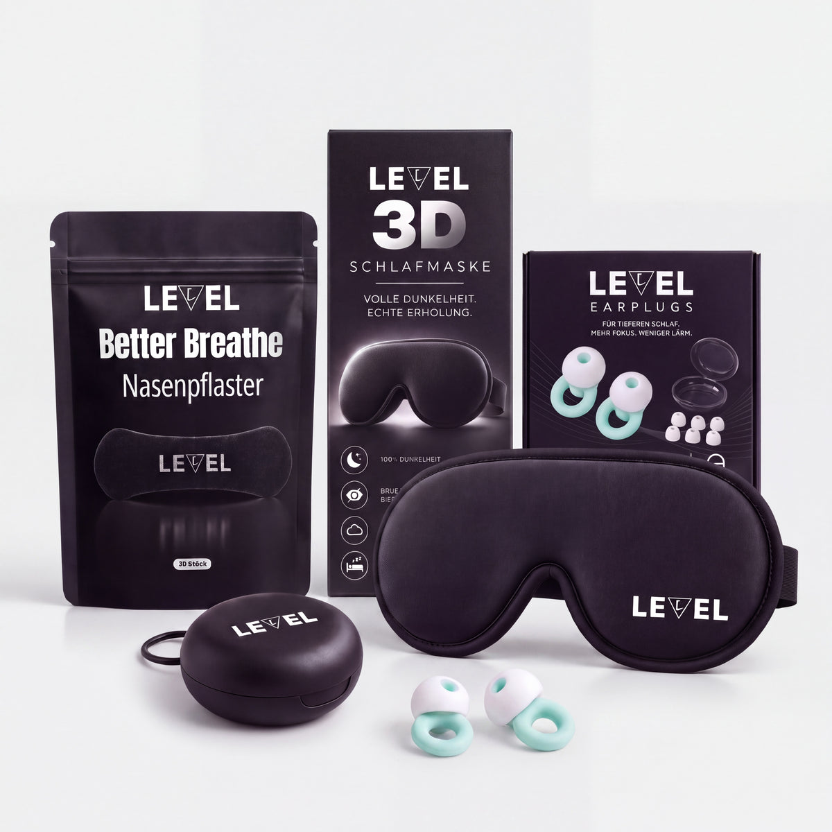 Better Sleep Schlafset — Nasenpflaster + Schlafmaske + Earplugs